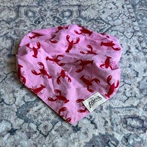 Pink Lobster Print dog Bandana
